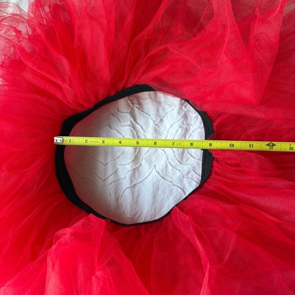 Red Tulle Tutu Skirt Set of 2 Skirts Elastic Waist - Picture 6 of 6